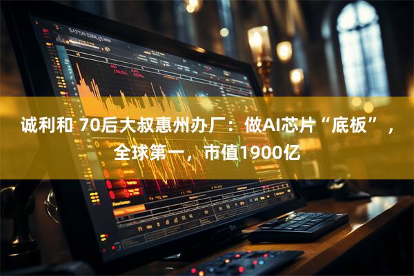 诚利和 70后大叔惠州办厂：做AI芯片“底板” ，全球第一，市值1900亿